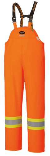 Hi-Vis FR Bib Pants – PU Stretch – Waterproof – Hi-Vis Orange – 3XL