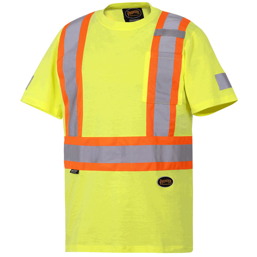 Hi-Vis 100% Cotton Safety T-Shirt – Hi-Vis Yellow/Green – 4XL