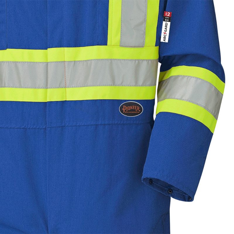 Flame-Gard® Hi-Vis FR/ARC-Rated Coveralls – 98% Cotton 2% Antistatic – Royal Blue – 42