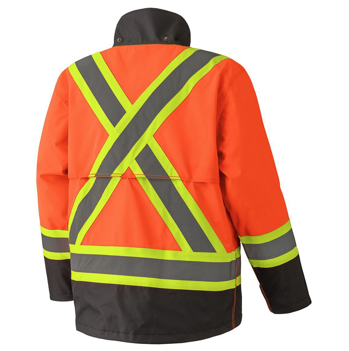 Defender® FR/ARC/Antistatic 300D Oxford Trilaminate Safety Jacket – Hi- Vis Orange – 4XL