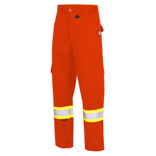 FR-Tech® Hi-Vis 88/12 7 oz FR/Arc-Rated Safety Cargo Pants – Hi-Vis Orange – 36x32