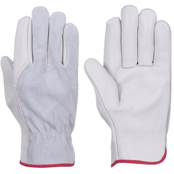 Beige Goatskin Driver Gloves – M