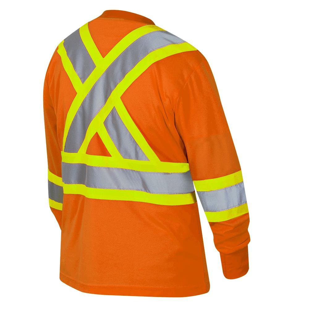 Hi-Vis Bird's-Eye Safety T-Shirt – Hi-Vis Orange – S