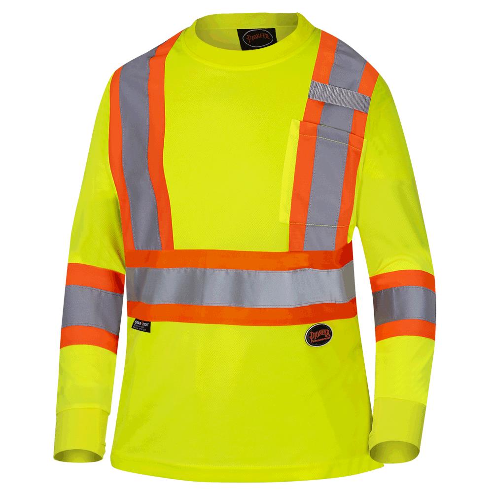 Hi-Vis Bird's-Eye Safety T-shirt – Tape on Sleeves – Hi-Vis Yellow – 2XL