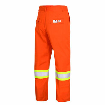 Hi-Vis Bright Safety Cargo Pants – Cotton Twill – Hi-Vis Orange – 32x32