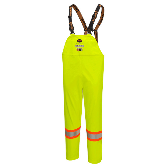 Hi-Vis FR/ARC-Rated Poly/Cotton Bib Pants – Waterproof – Hi-Vis Yellow – 3XL