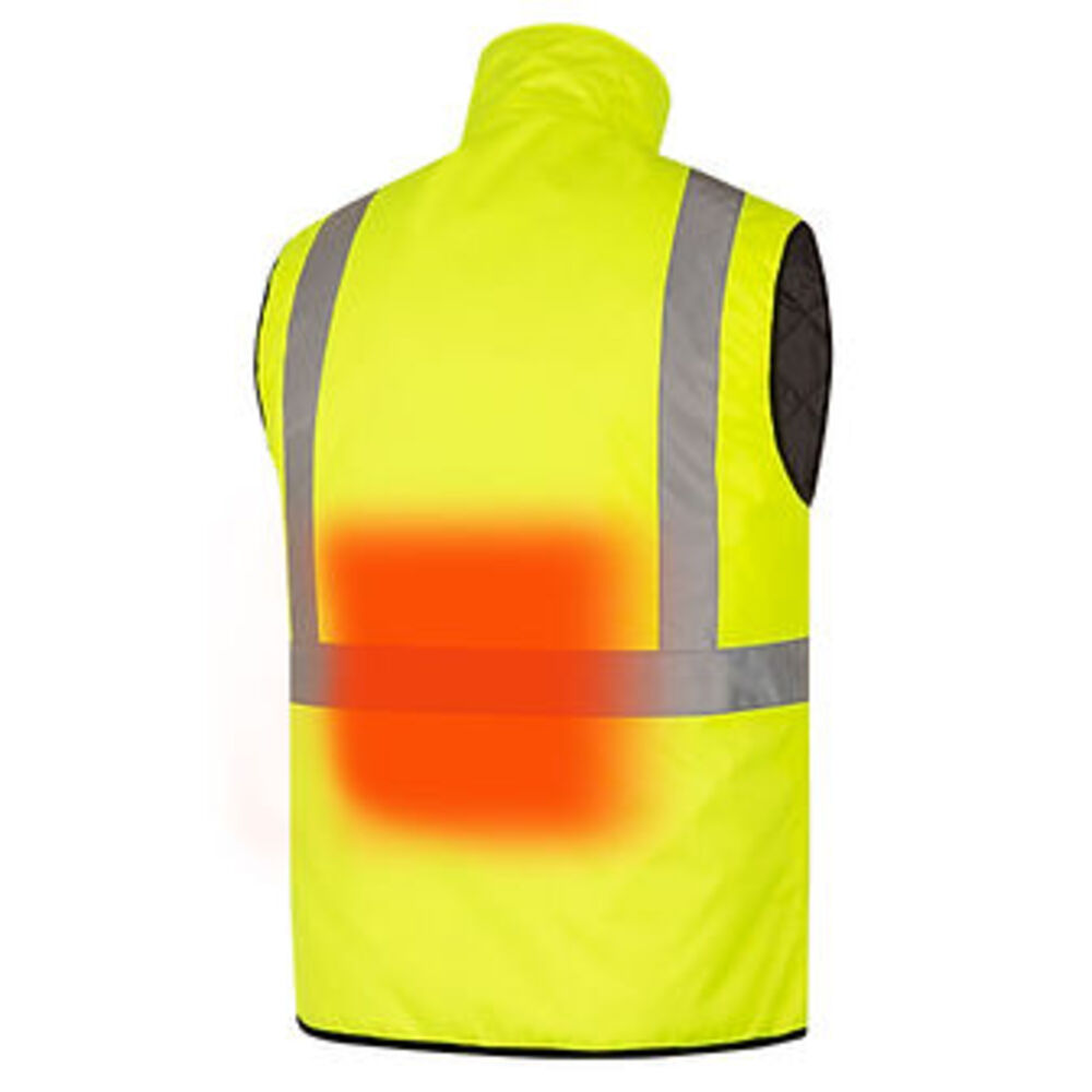 Hi-Vis Heated Insulated Safety Vest – 100% Waterproof – Hi-Vis Orange – 4XL