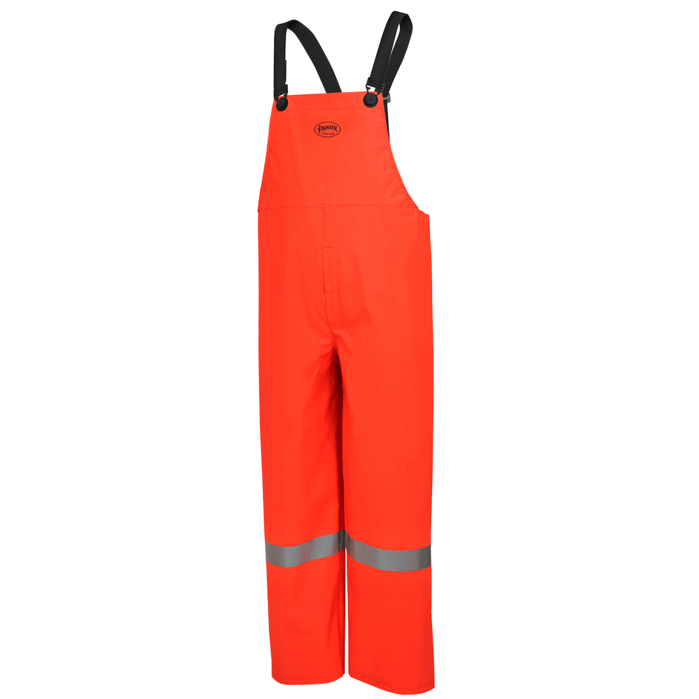 Hi-Vis FR PVC/Poly Safety Bib Pants – Hi-Vis Orange – L
