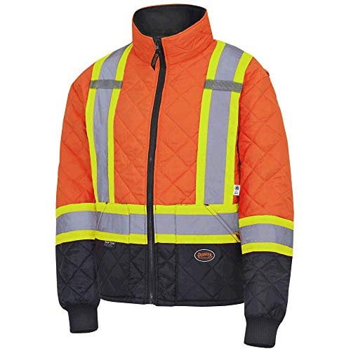 Hi-Vis Quilted Freezer Jacket – Hi-Vis Orange – 2XL