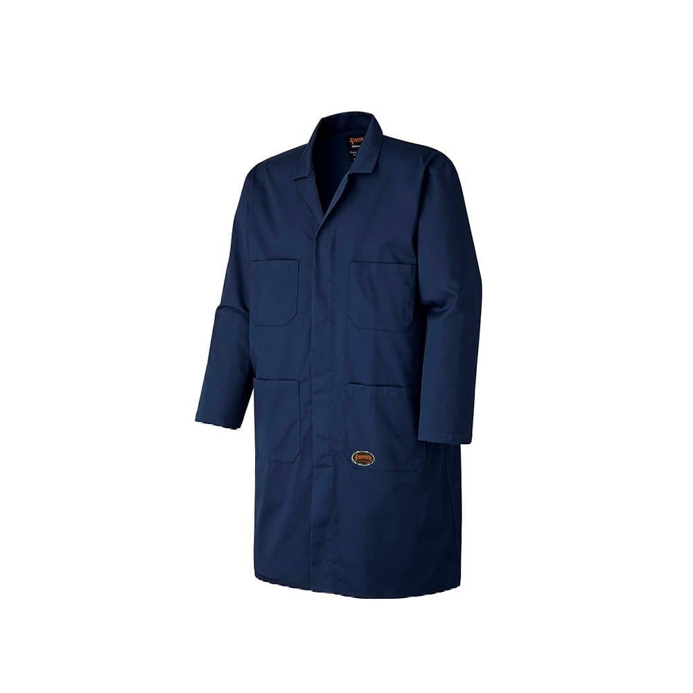 Poly/Cotton Shop Coat – Snap Double Placket Closure – Navy – 3XL