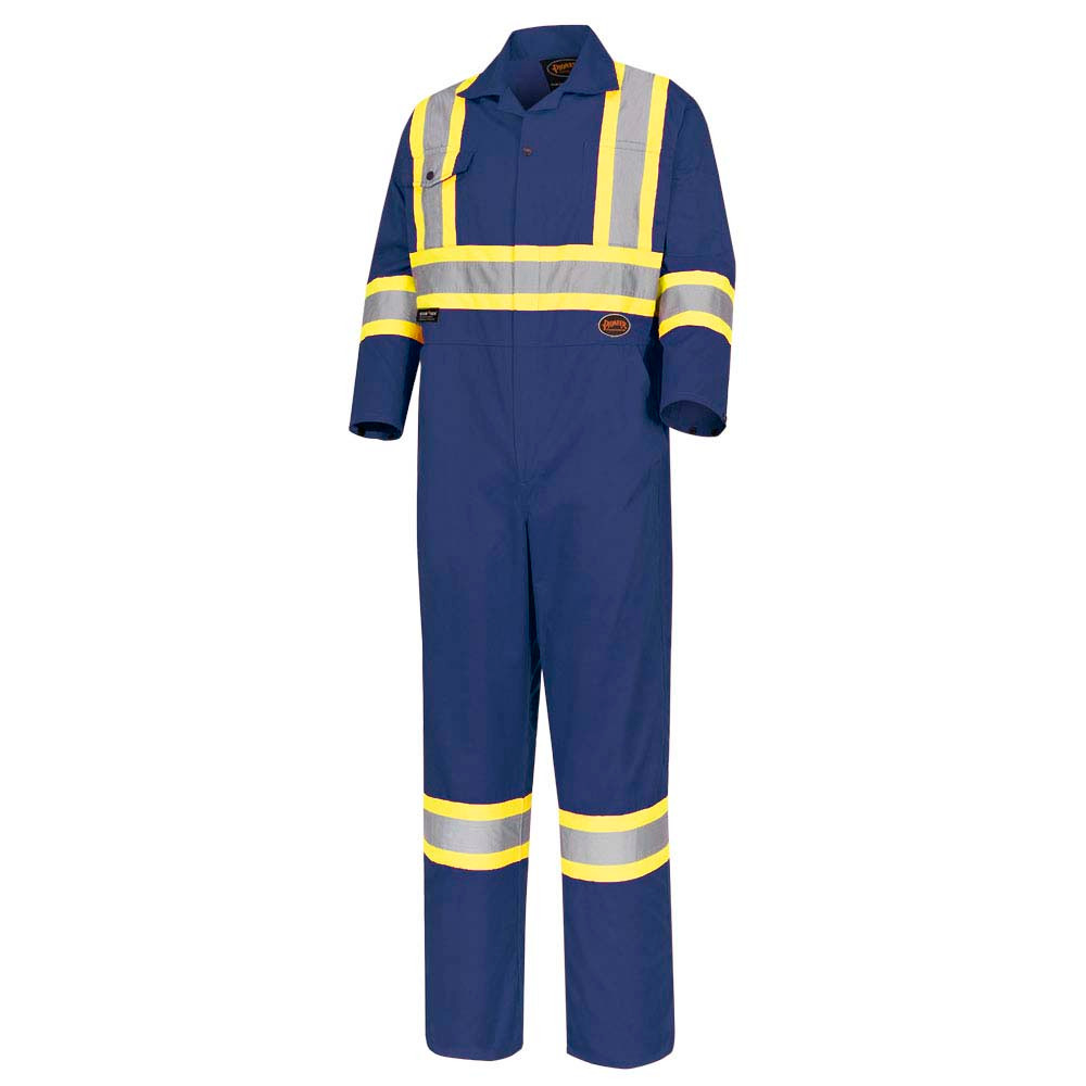 Poly/Cotton Coveralls – Zipper Closure – Navy – 56 – Tall