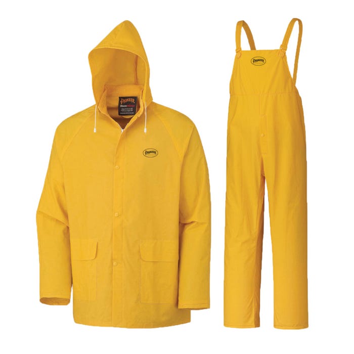 Storm Master® 3-Piece PVC Rain Suit – 100% Waterproof – Yellow – M