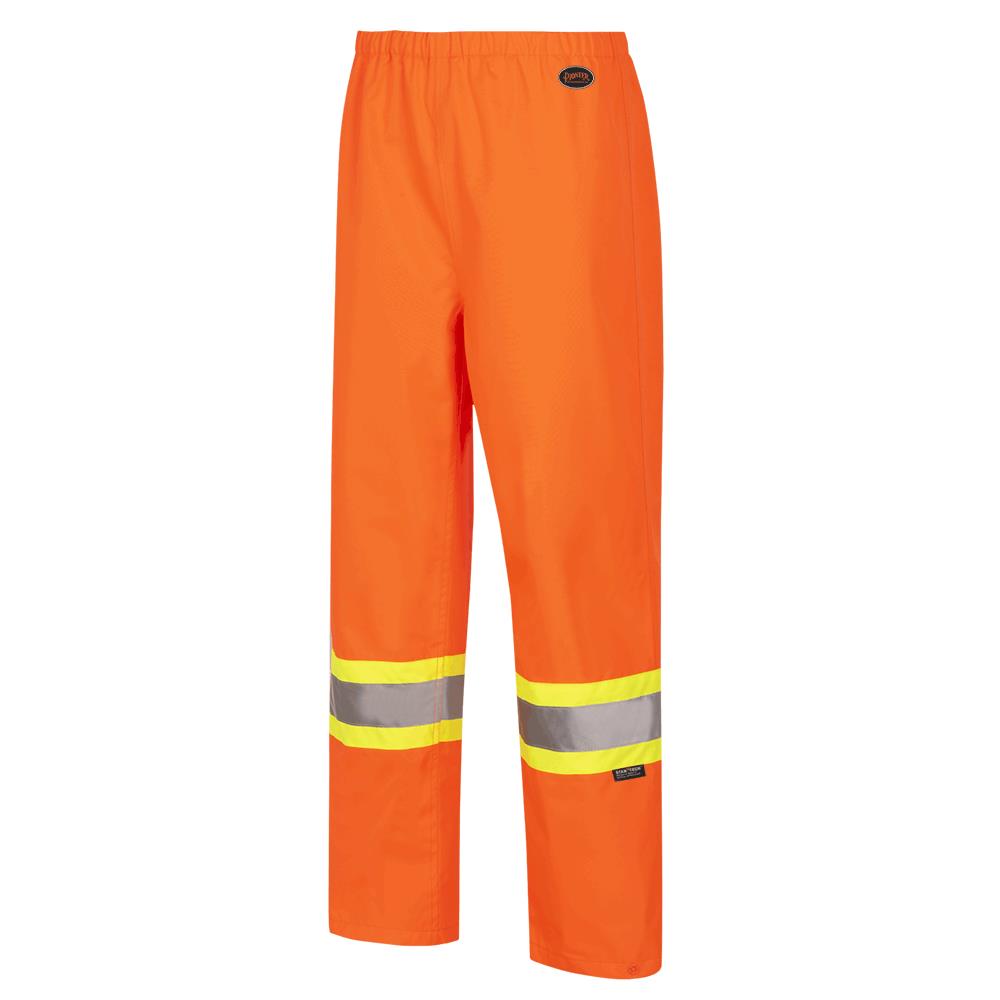 "The Rock" Women's Hi-Vis 300D Oxford Poly Pants – PU Coated – Hi-Vis Orange- XL
