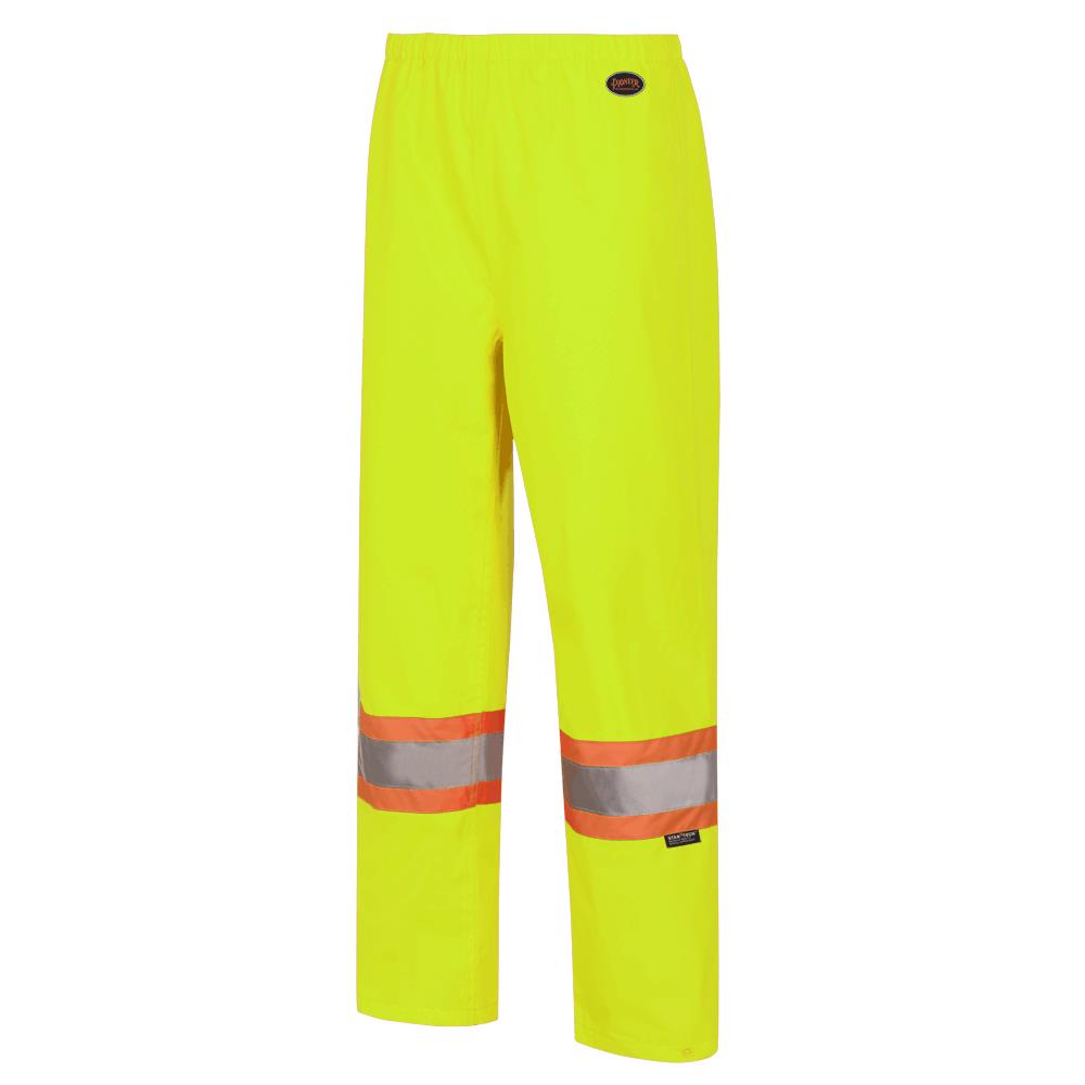 "The Rock" Women's Hi-Vis 300D Oxford Poly Pants – PU Coated – Hi-Vis Yellow- 3XL