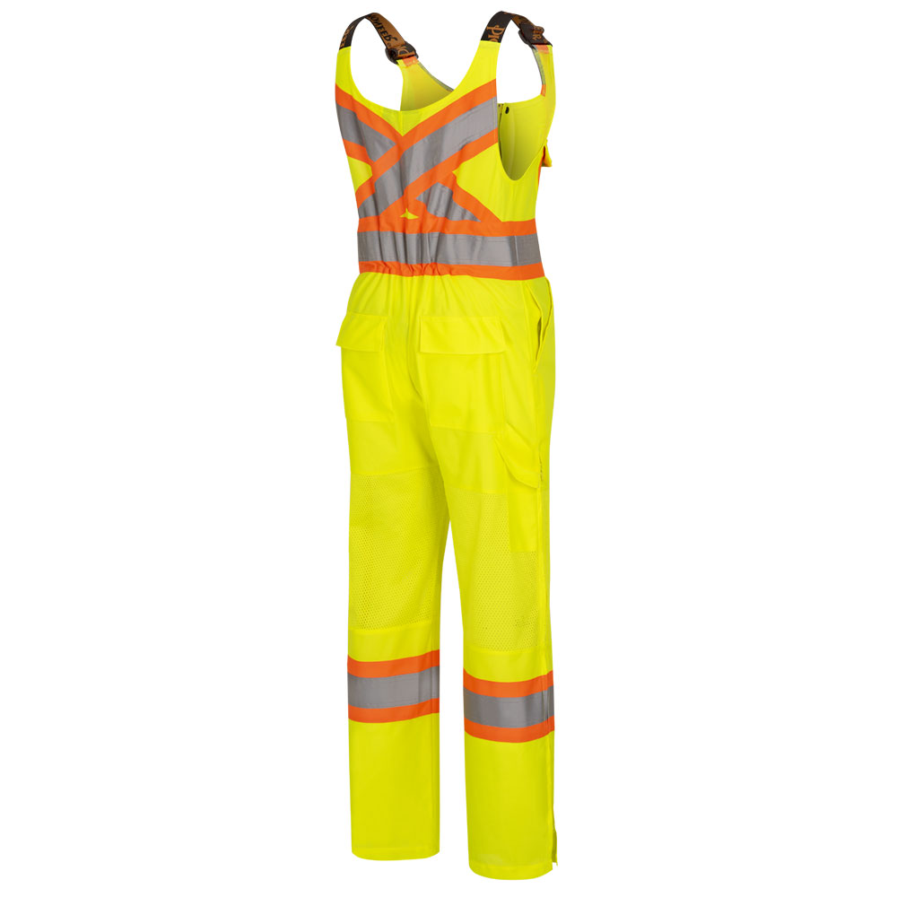 Women's Hi-Vis Traffic Safety Overalls – Hi-Vis Yellow/Green – L