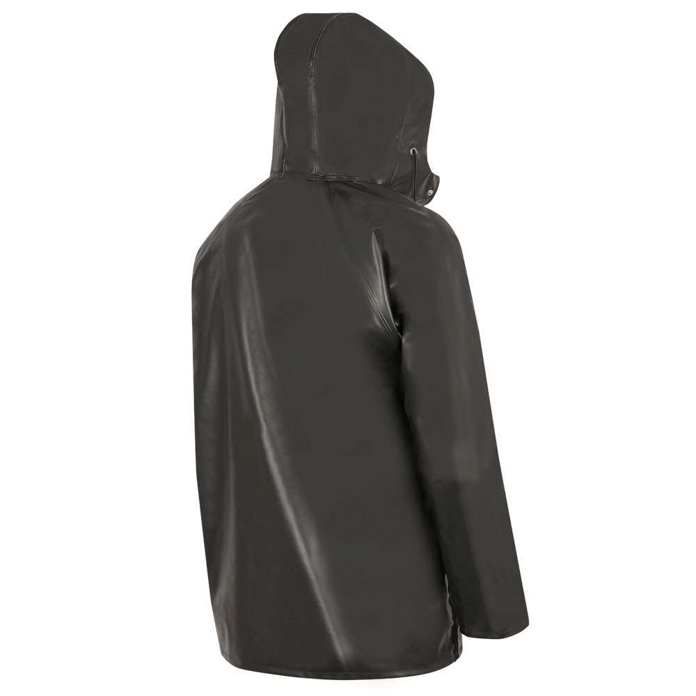 Defender Premium PVC Hooded Jacket – 100% Waterproof – Dark Green – L