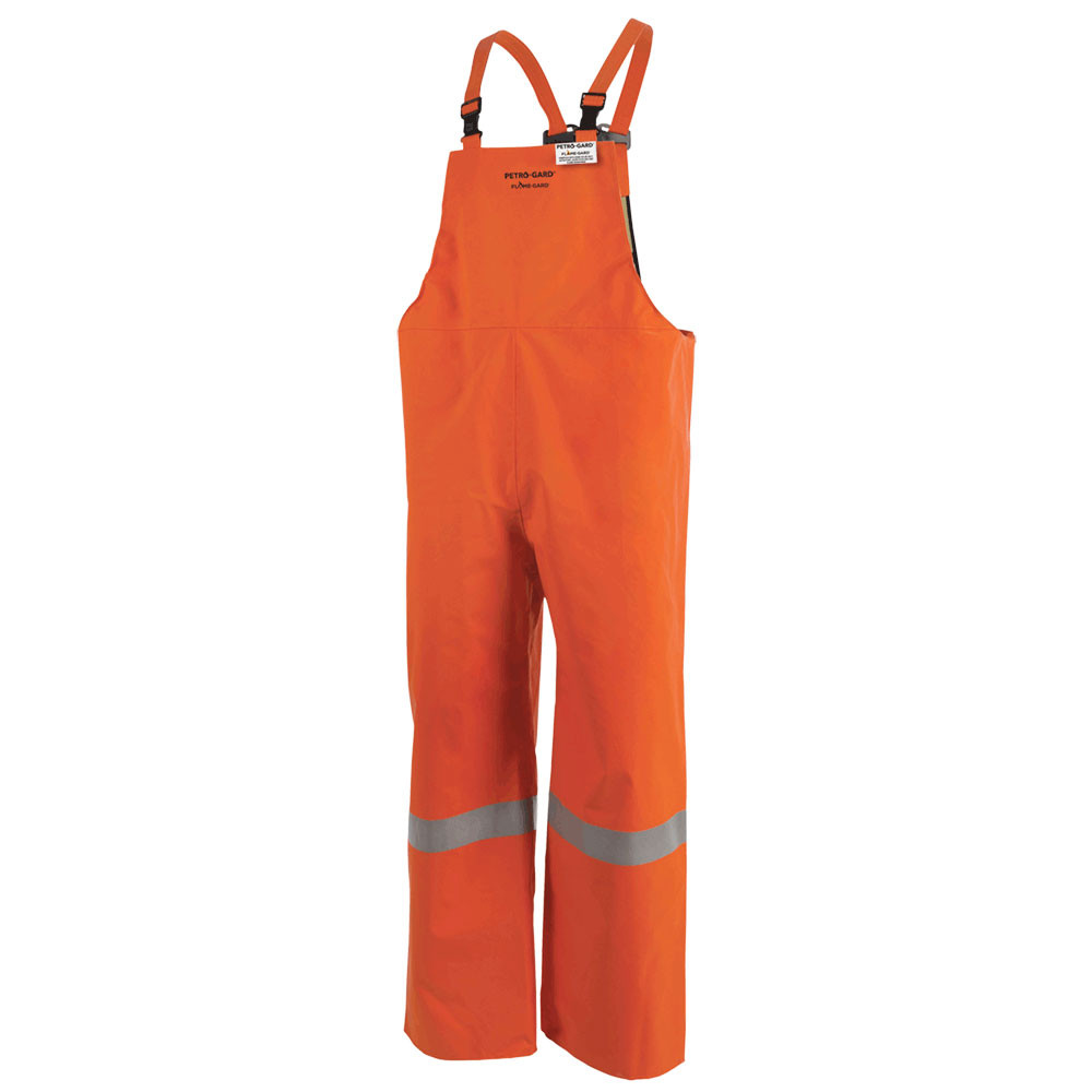 Petro-Gard® Hi-Vis FR/ARC-Rated Safety Bib Pants – Neoprene-Coated Nomex® – Hi-Vis Orange – 2XL