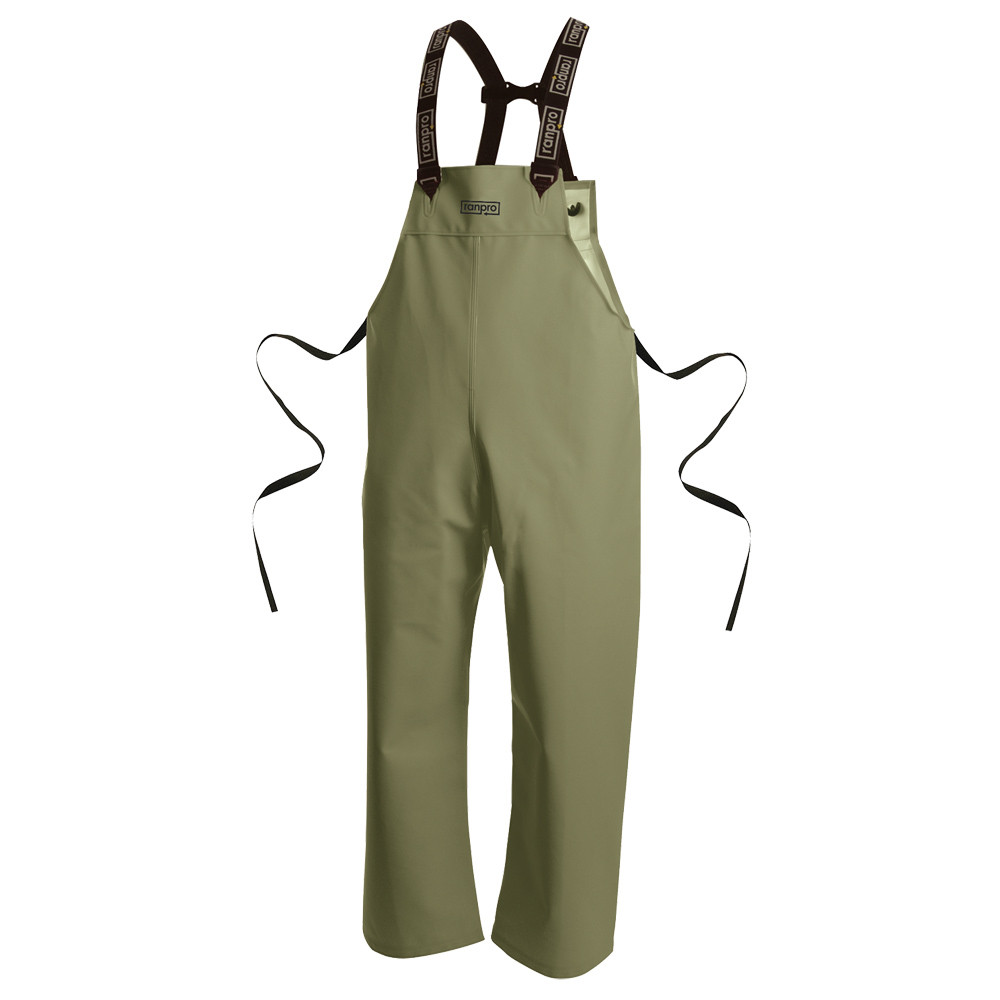 Snapper® Waterproof Bib Pants – PVC Coated Polyester/Cotton – Green – L