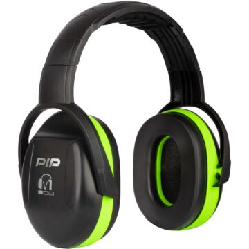 V1 Full Brim Mounted Passive Ear Muff NRR 23 (Neon Green OS)