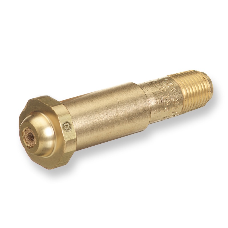 CGA-MULTIPLE NIPPLE, 1/4" NPT, 3" LONG, WITH FILTER RECESS, BRASS