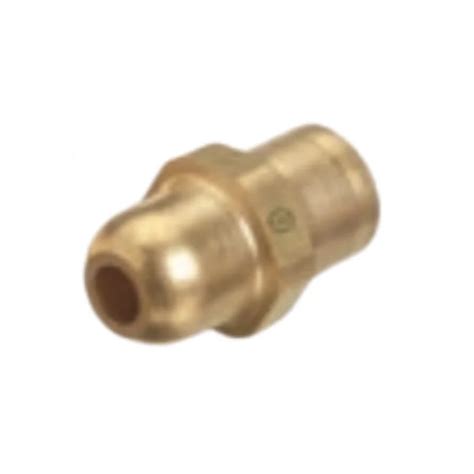 CGA-540 OXYGEN NIPPLE, RECESSED FOR 5/16" OD TUBE, BRASS