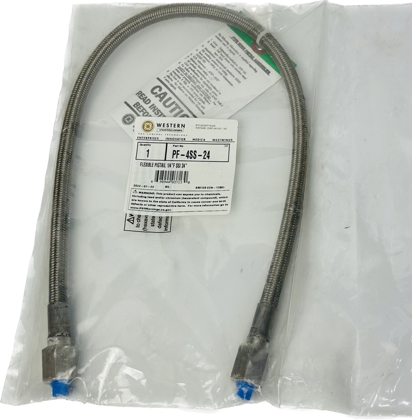 Western PIGTAIL/ 1/4 FEMALE / 60" LGTH