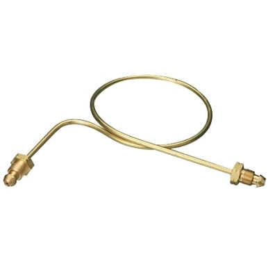 STAINLESS STEEL FITTED HOSES (PIGTAILS), CGA-510, POL ACETYLENE, LH MALE X LH MALE, 36" LONG, BRASS ENDS