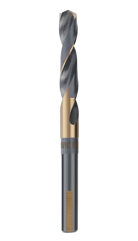 Triumph Drills 1/2" Reduced Shank 3-Flats HSS Black Oxide Flutes 13/16
