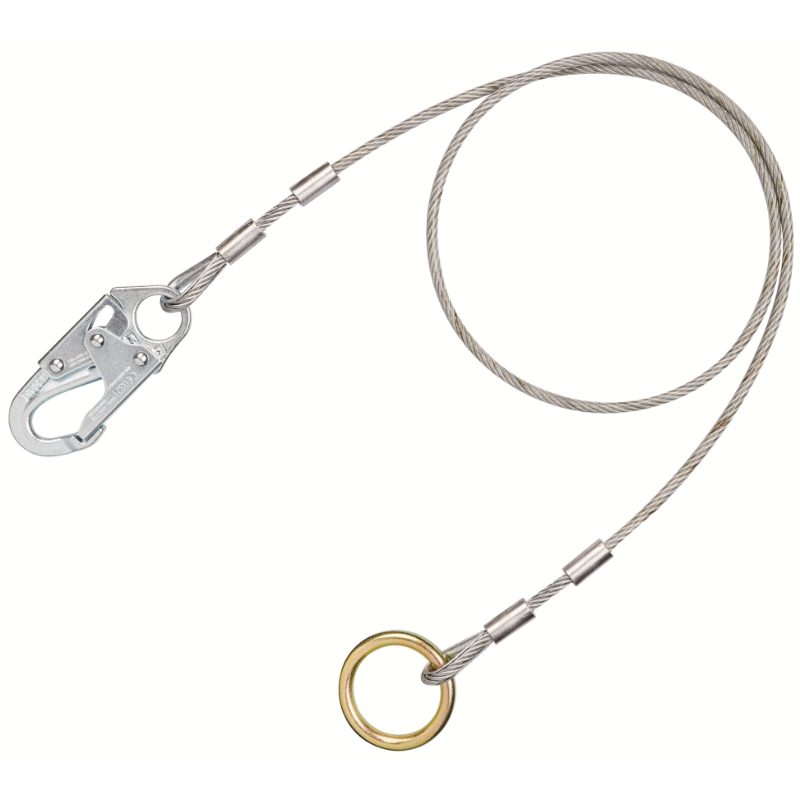 3M™ Protecta® Vinyl Coated Cable O-ring Extension Anchor AJ408CG-20, Galvanized Steel, 20 ft