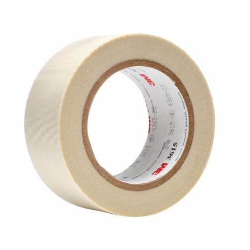 3M™ General Purpose Glass Cloth Tape, 3615, white, 3.0 in x 36.0 yd x 7.0 mil (7.6 cm x 32.9 m x 0.2 mm)
