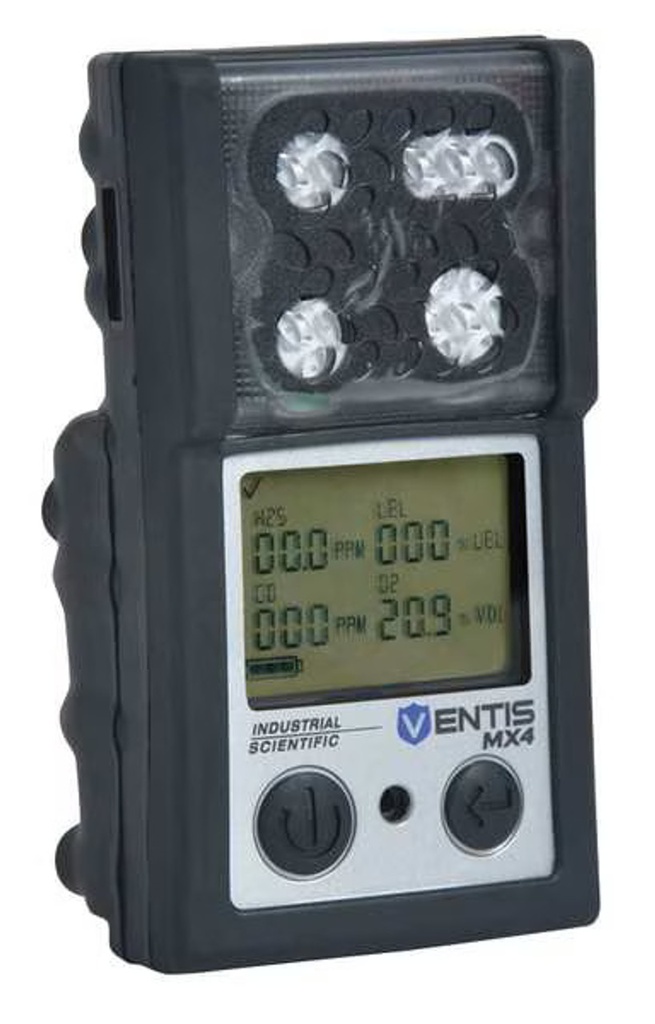Ventis MX4, LEL (Pentane), CO, H2S, O2, Slim Extended Li-ion Battery, No Charger, Without Pump, Black, UL/CSA, French
