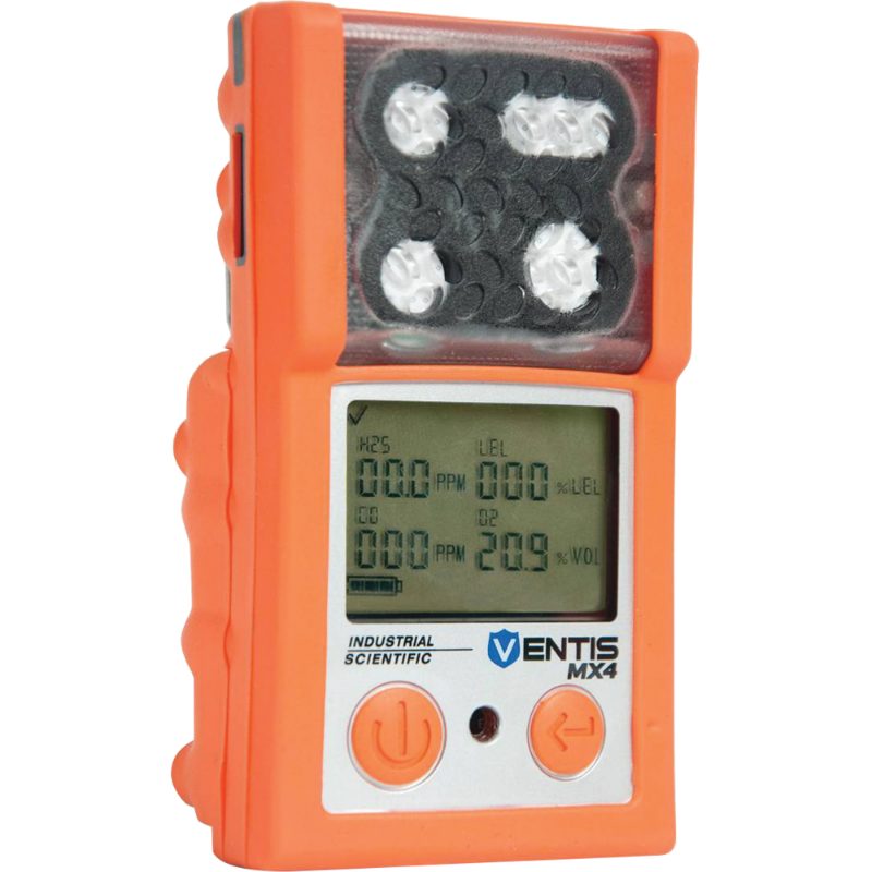 Ventis MX4 Personal Gas Monitor, LEL (Pentane), O2, Li-ion Extended Run Time Battery, Desktop Charger, Pump, Black, UL/CSA, Span