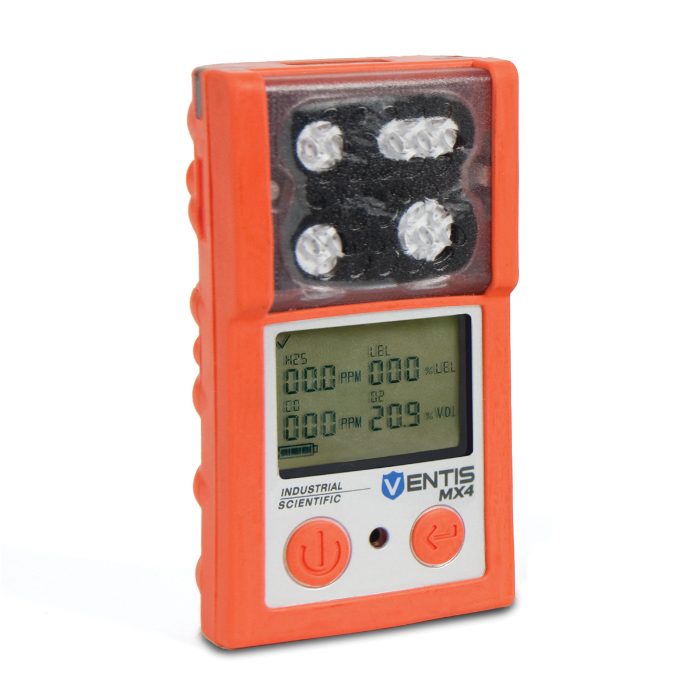 Ventis MX4, LEL (Pentane), CO, Li-ion Ext Range, Auto Charger, Pump, Orange, UL/CSA, English