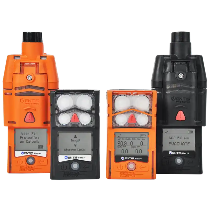 Ventis Pro Series, CH4 IR (0-5%-100%vol), CO, Li-ion Ext Range, Desktop Charger, With Integral Pump, Black, UL/CSA, LENS™ Wirele