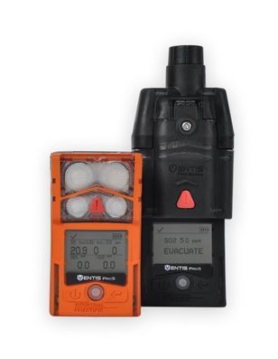 Ventis Pro5 Personal Gas Monitor, LEL (Methane), H2S, Cl2, O2, Li-ion Extended Run Time Battery, Desktop Charger, Pump, Orange,