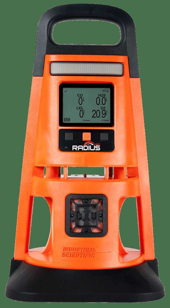 Radius BZ1 Area Monitor, PID, H2S (DualSense), CO/H2 Low (DualSense), HCN, No Pump, UL/CSA, LENS Wireless, English