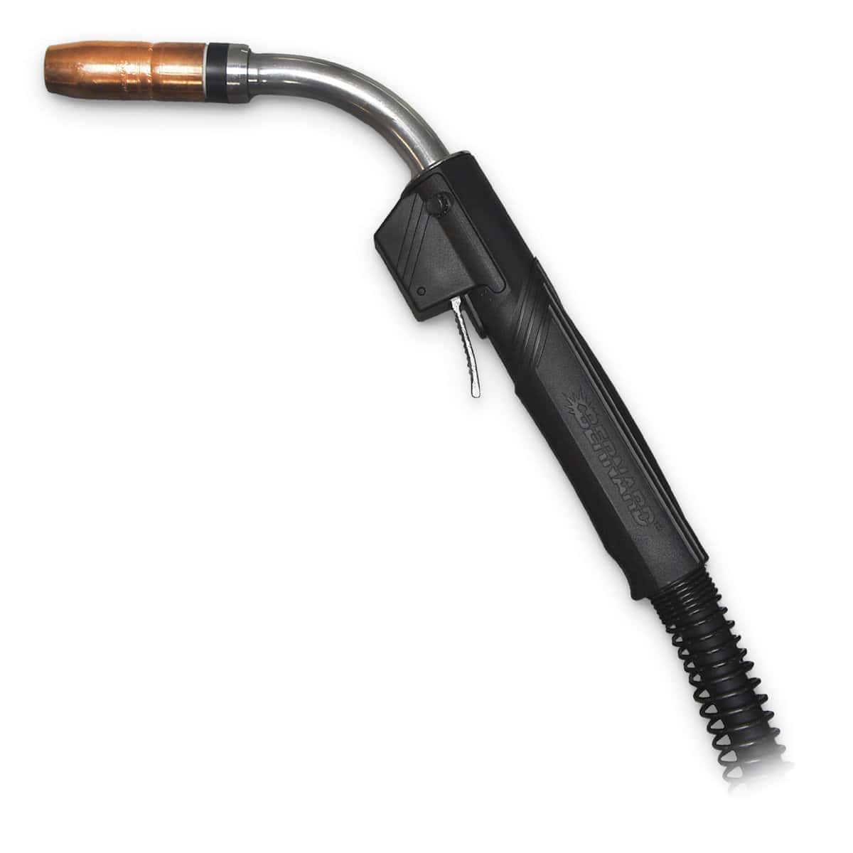 Bernard W-Gun W/C Mig Gun, 15ft, Standard Trigger 60 Deg Long Neck Centerfire 1/16in (1.6mm) – Steel Miller