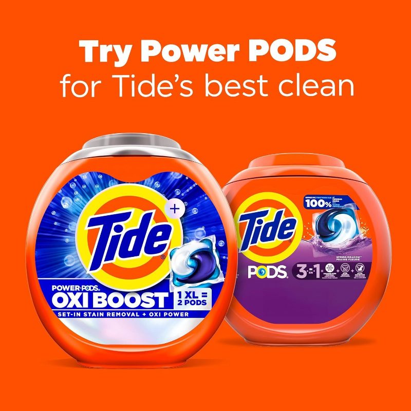 Tide PODS laundry detergent pacs, 3-in-1 Stain Remover, Odor Fighter, Color Protector, 76 Count, HE compatible, Clean Breeze Sce