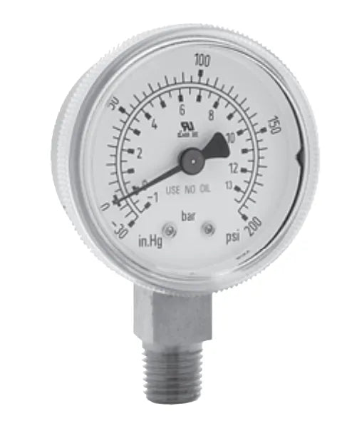 GAUGE,2"4000PSI/280BAR CHR