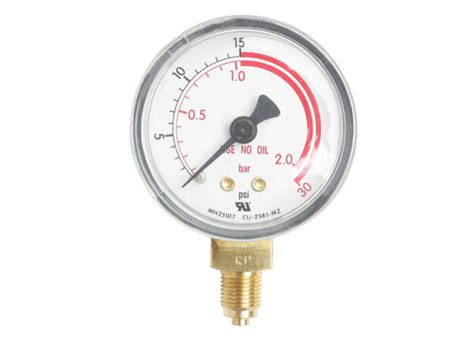 GAUGE,2"VAC 30PSI/2BAR BRS