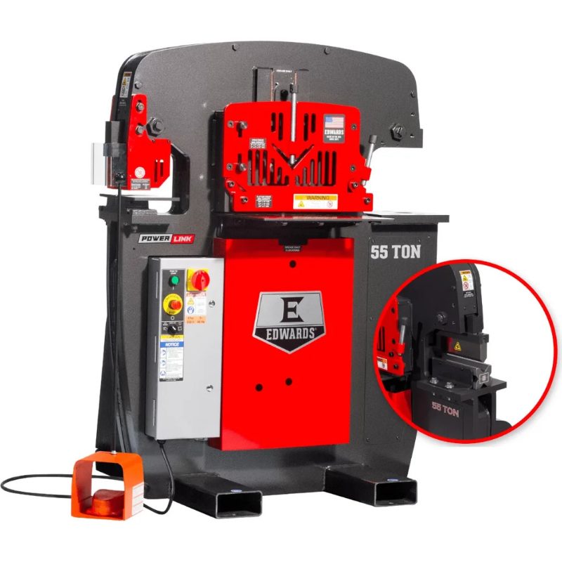 55 Ton Ironworker 1 Phase, 230 Volt, Coper Notcher