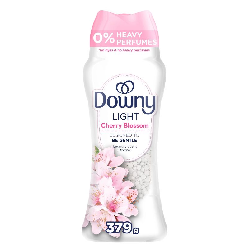 Downy Light Laundry Scent Booster Beads, Cherry Blossom Scent, 680g, In-wash fabric beads designed to be gentle with a light boo