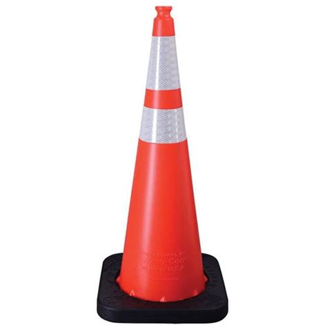 Enviro Cone, 36" w/ Base, (1) 6" & (1) 4" 3M Reflective (3310) Collars, 8lbs.