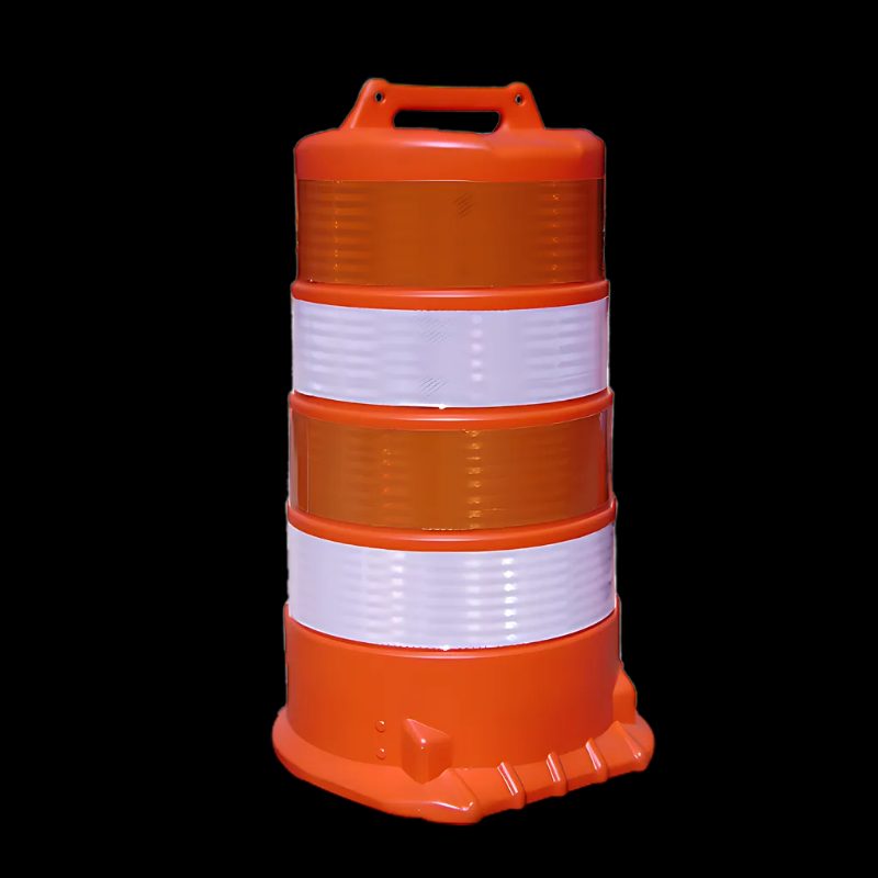 Contractor Drum, Low Density Channelizer (4) 6" Avery Prismatic (7114 & 7100) Bands OWOW, No Base
