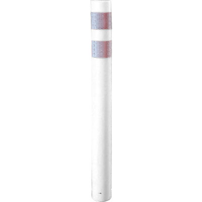 Post, Round 3" OD, Reboundable Delineator, 36" White, (1) 3" White HIP Band, Horizontal