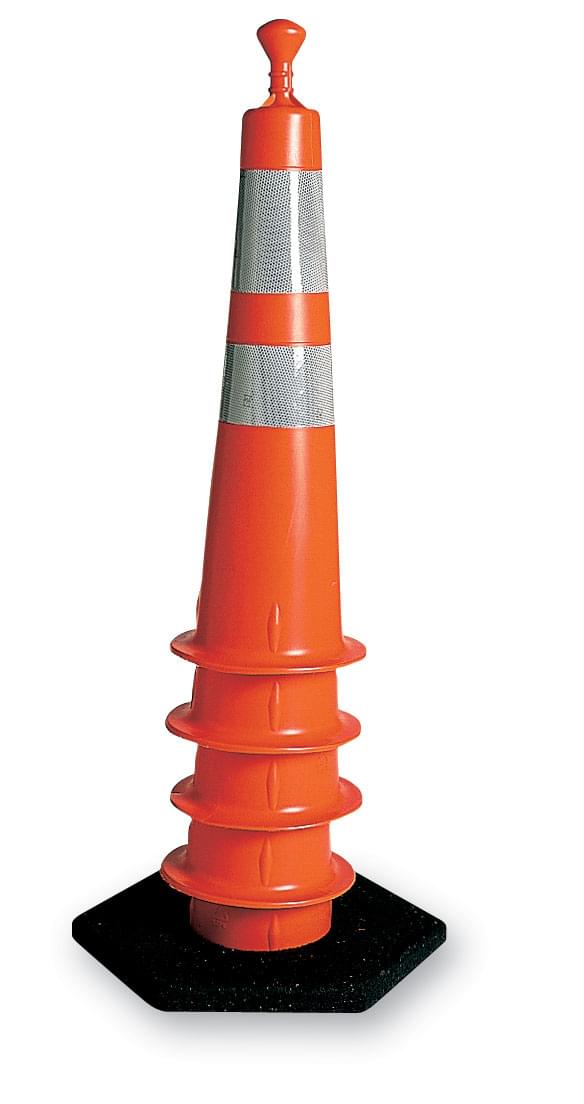 Grabber Cone, 42" (2) 4" 3M Diamond Grade (3910) Collars, No Base