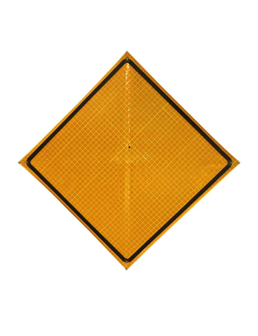 Roll Up Sign, 36x36 Yellow Reflective PP HF Blank..border only