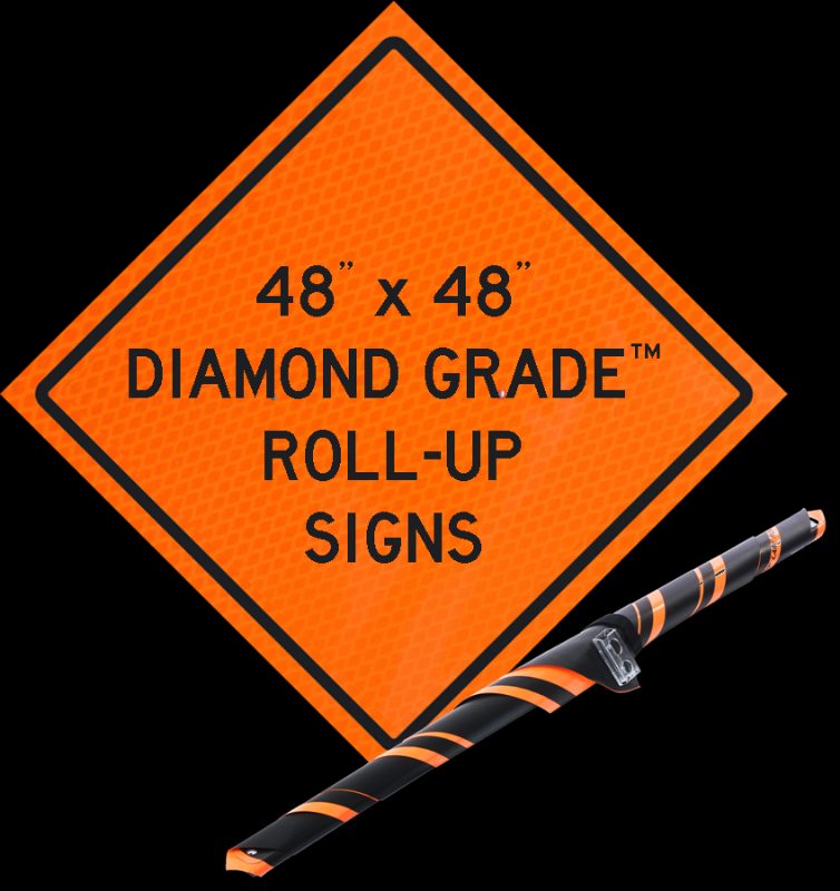 Roll Up Sign, 48x48 Diamond Grade PP HF Wet Paint