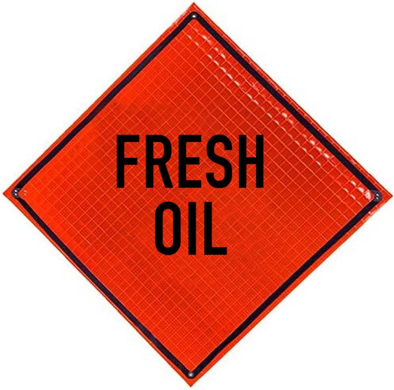 Roll Up Sign, 36x36 Mesh PP HF Fresh Oil (W21-2)