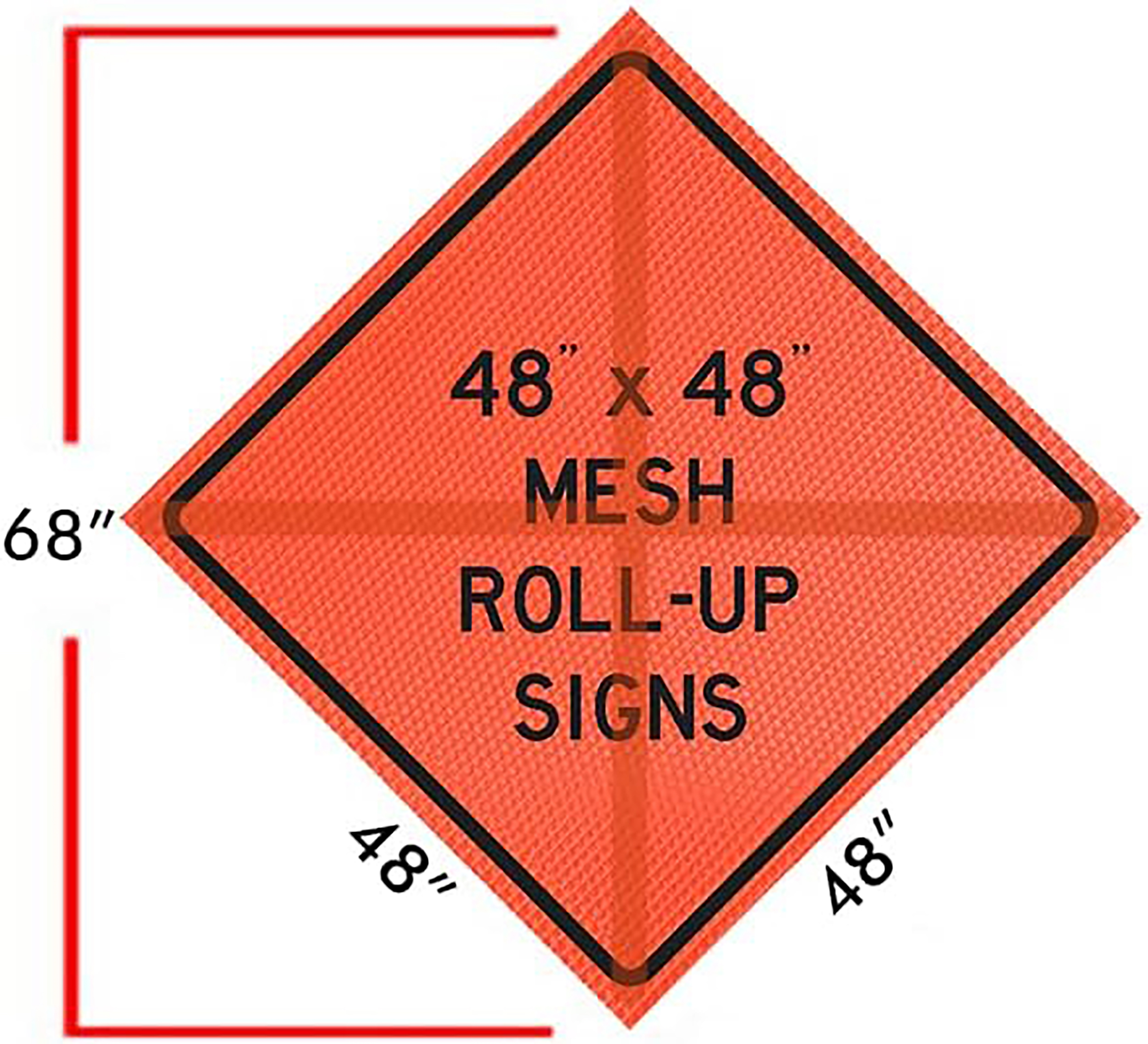 Roll Up Sign, 48x48 Mesh PP HF Trucks Hauling